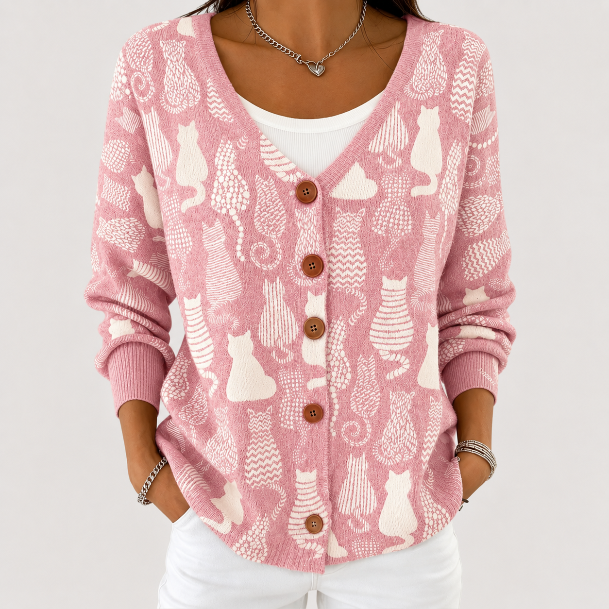 Victoria | Cardigan en maille boutonné