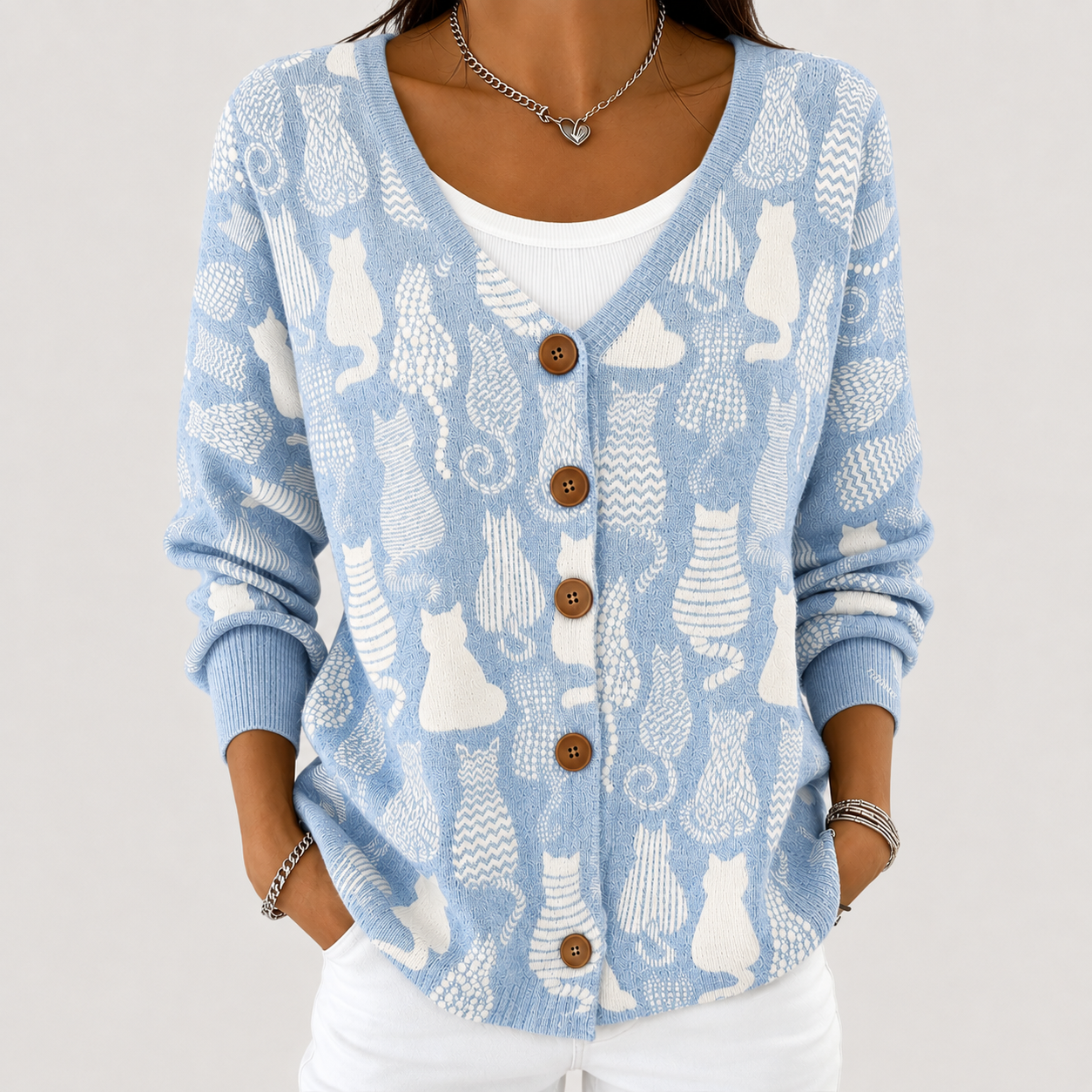 Victoria | Cardigan en maille boutonné