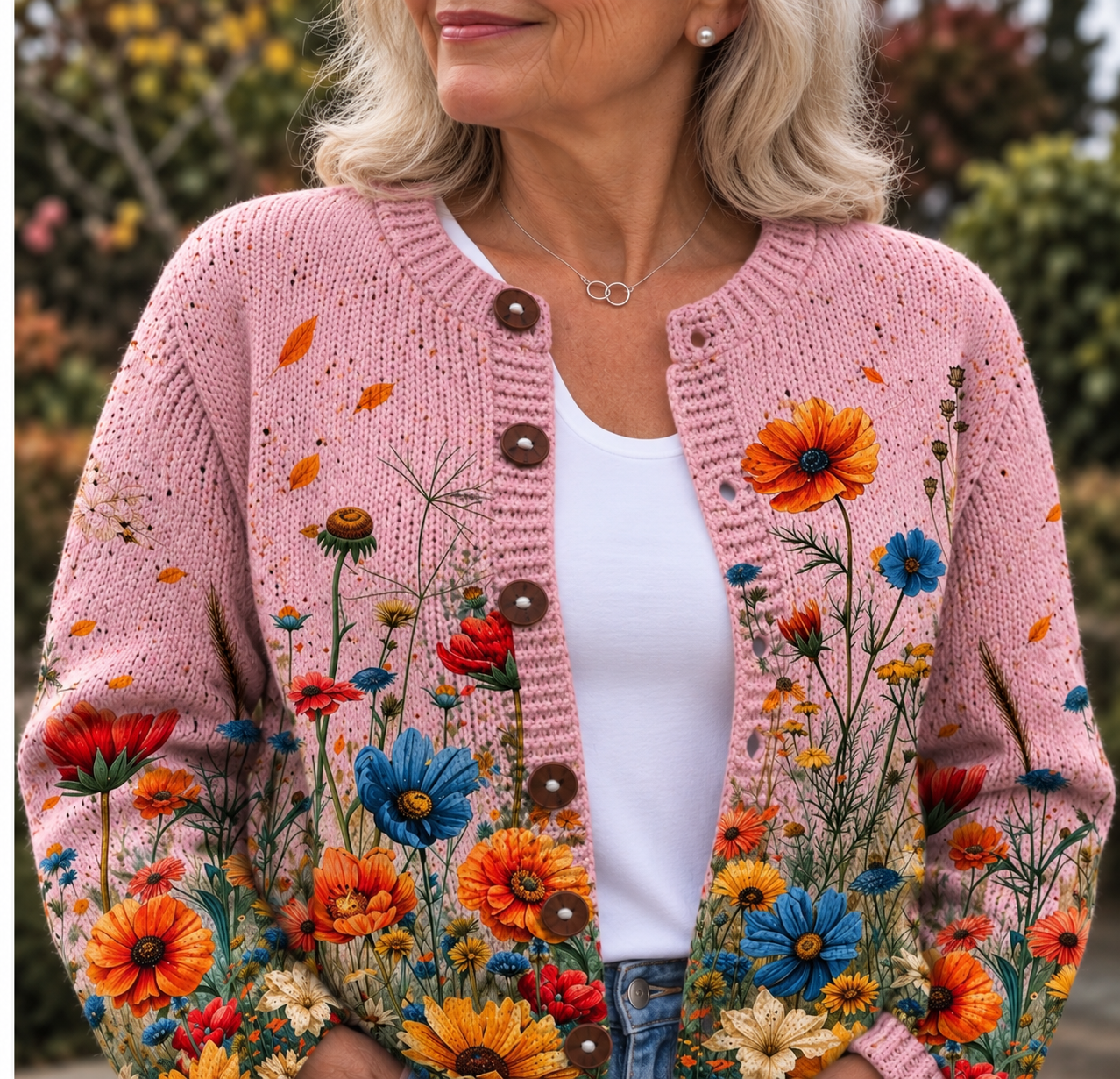 TANSY™ | Cardigan à fleurs vintage