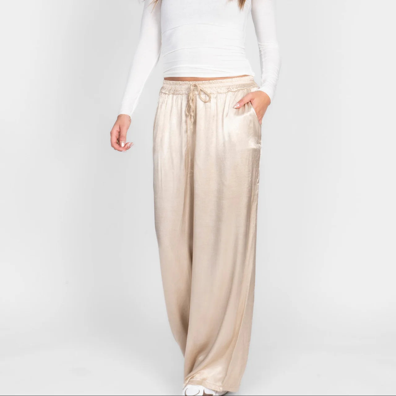 Pantalon en satin