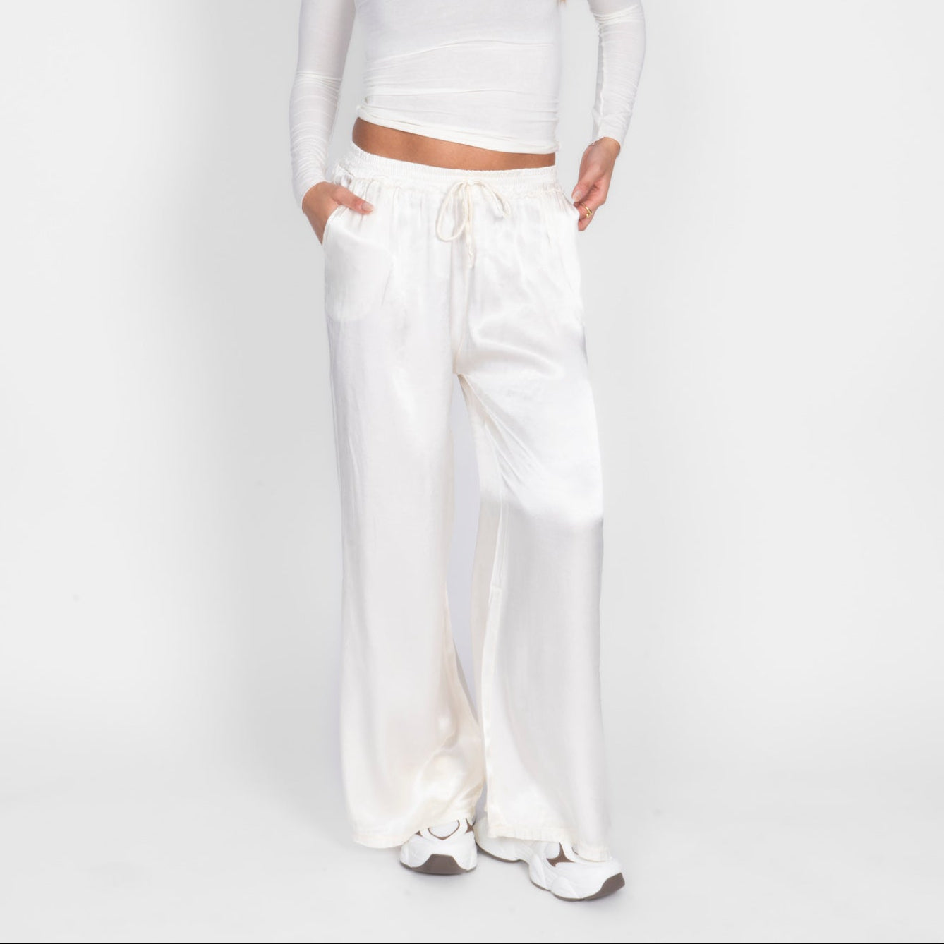 Pantalon en satin