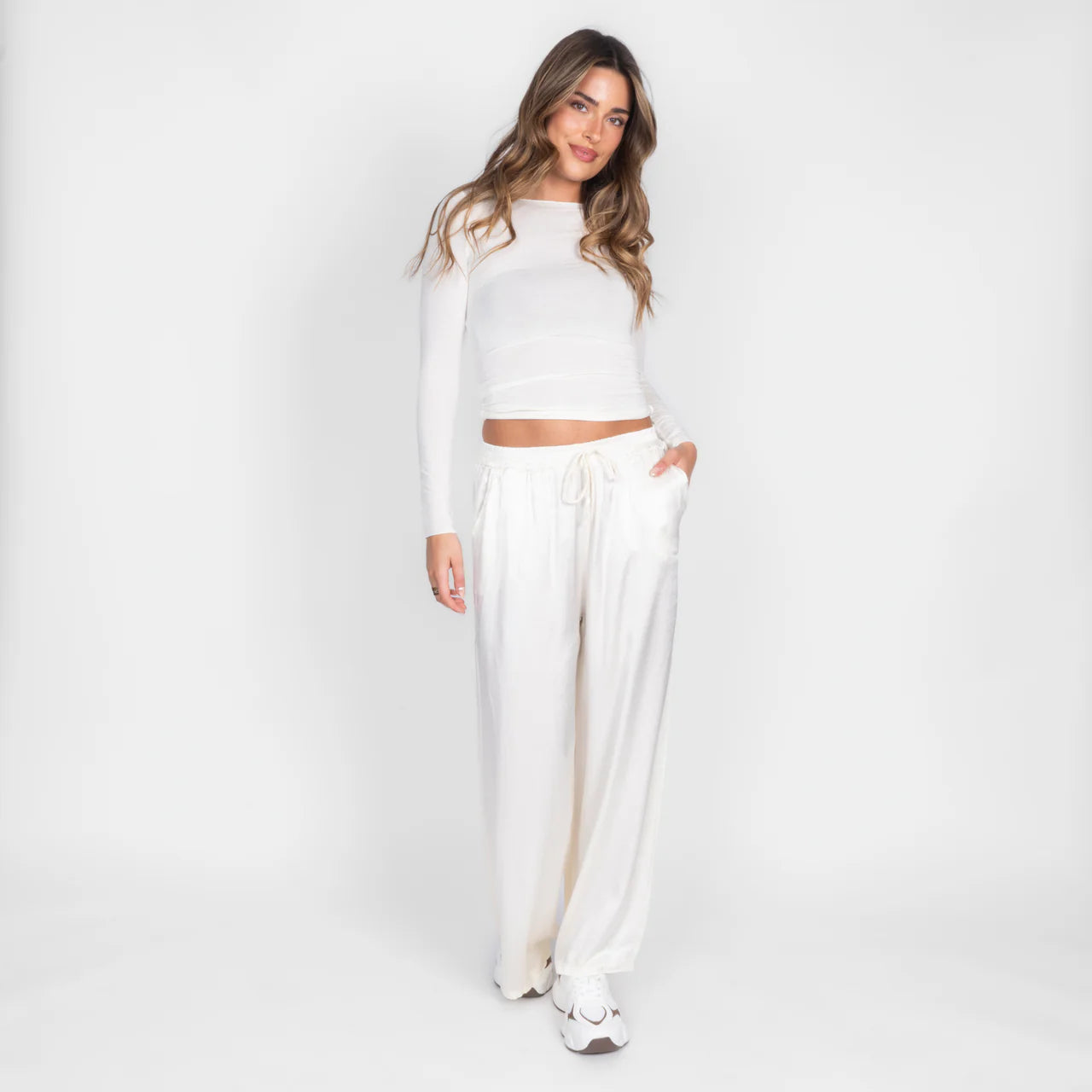 Pantalon en satin