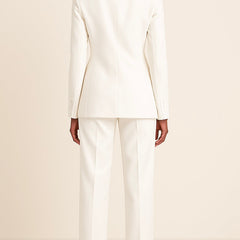 Tailleur formel bleu céleste Ella, vue complète du modèle – Valloro Paris