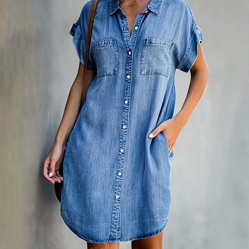 Helen | Robe chemise boutonnée