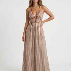 Robe longue d'été Reme, détail du tissu (photo 16) – Valloro Paris