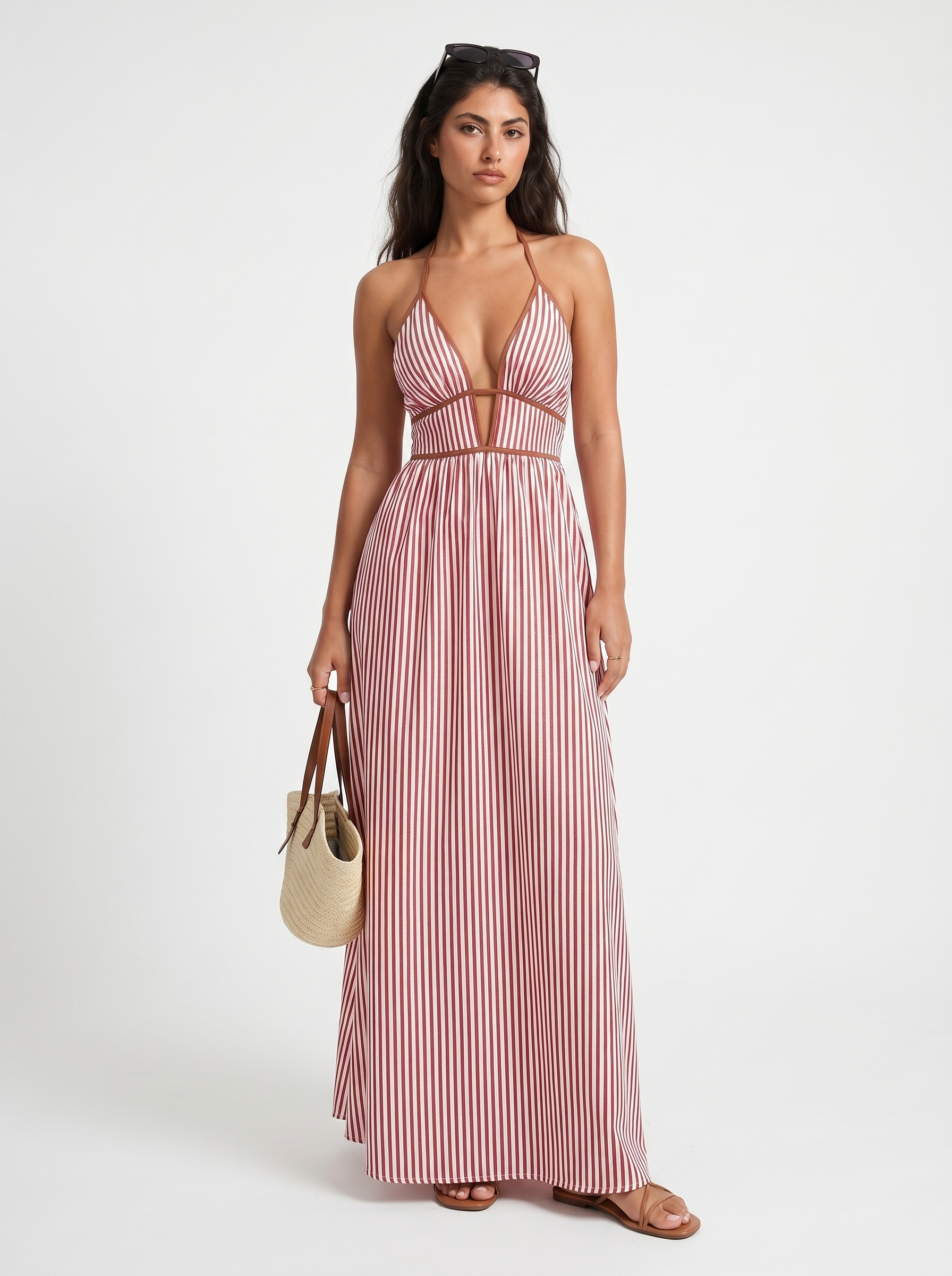 Robe longue d'été Reme, vue complète du modèle – Valloro Paris
