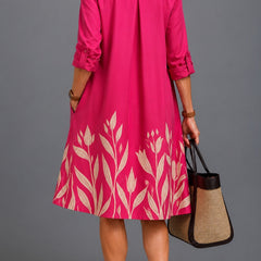 Robe midi confortable Anne Marie, vue de dos – Valloro Paris