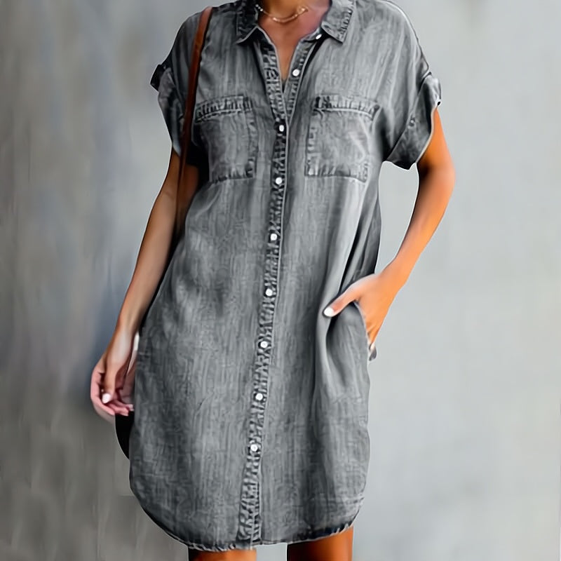 Helen | Robe chemise boutonnée