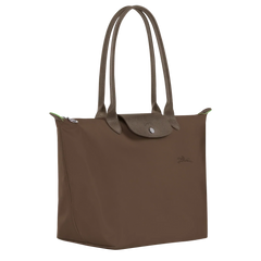 Cabas pliable en nylon à détails cuir Grand Sac Terra, vue de dos – Valloro Paris