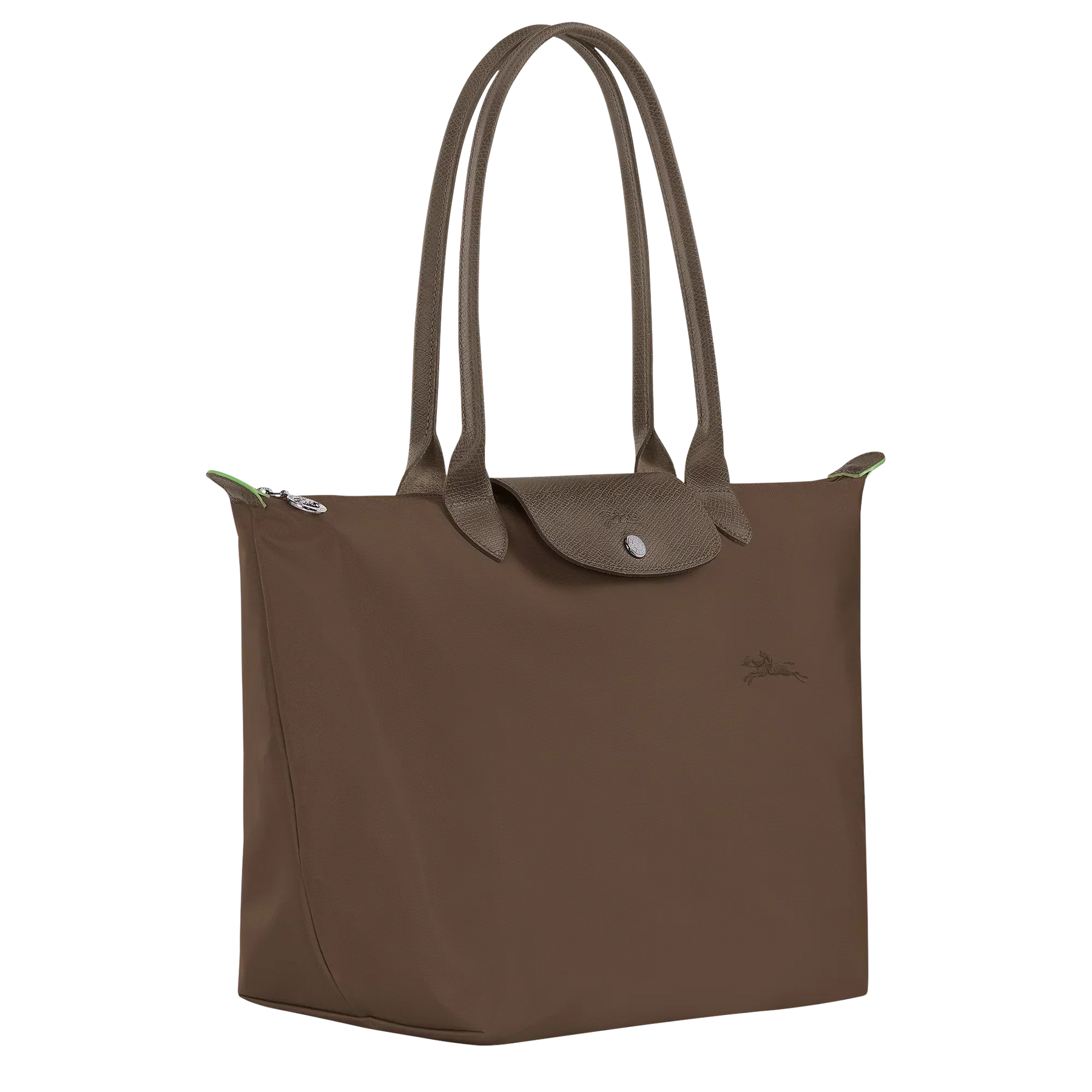 Cabas pliable en nylon à détails cuir Grand Sac Terra, vue de dos – Valloro Paris