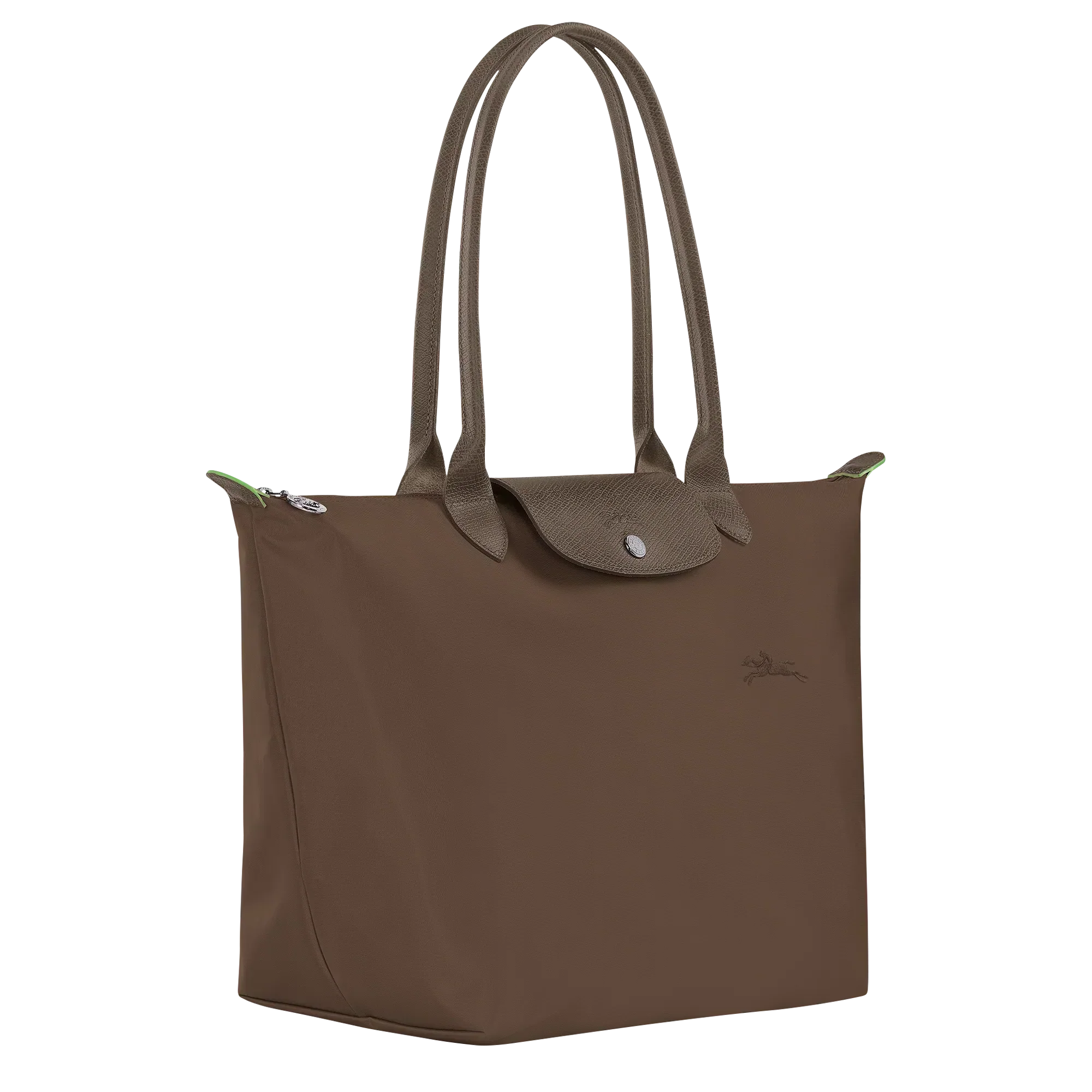 Cabas pliable en nylon à détails cuir Grand Sac Terra, vue de dos – Valloro Paris