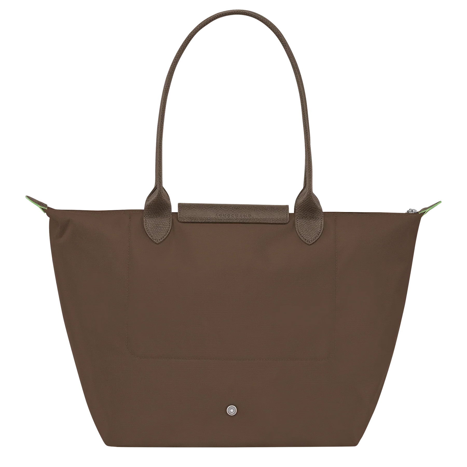 Cabas pliable en nylon à détails cuir Grand Sac Terra, porté à l’épaule – Valloro Paris