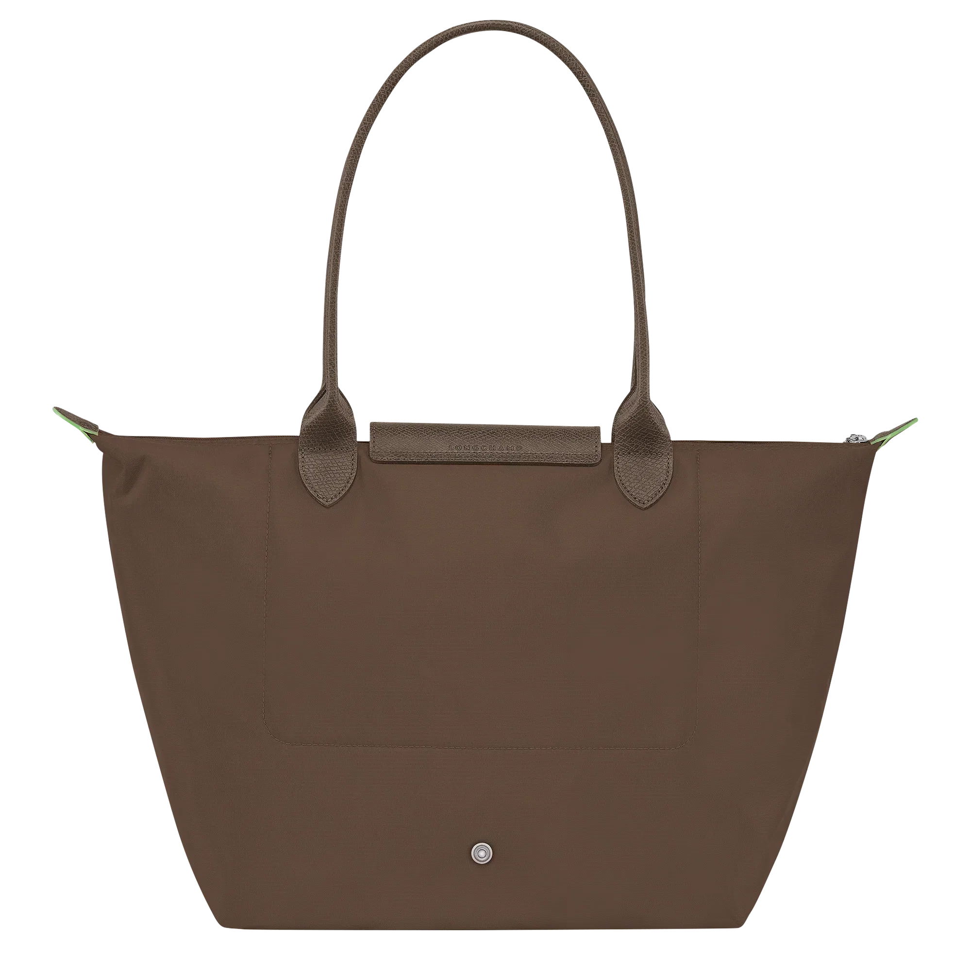 Cabas pliable en nylon à détails cuir Grand Sac Terra, porté à l’épaule – Valloro Paris