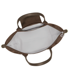 Cabas pliable en nylon à détails cuir Grand Sac Terra, détail des anses – Valloro Paris