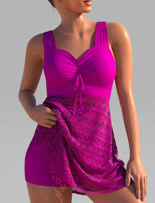 Maillot de bain deux pièces avec jupe Isabella, vue de profil – Valloro Paris