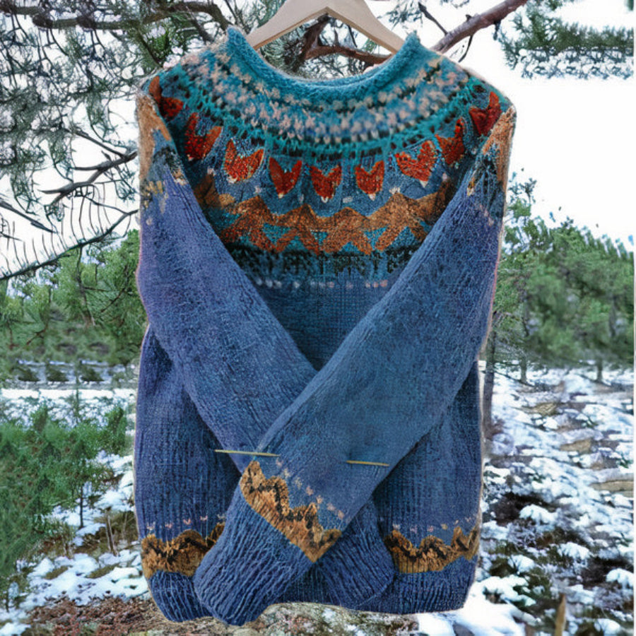 Navando | Pull en maille à motif rétro