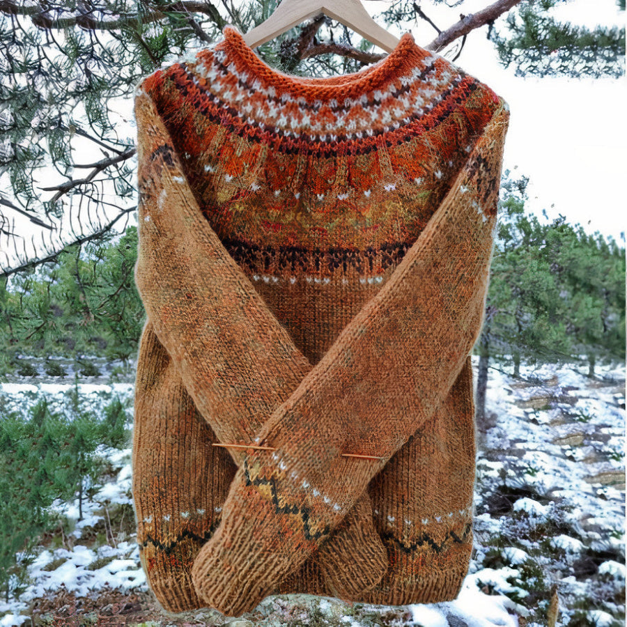 Navando | Pull en maille à motif rétro