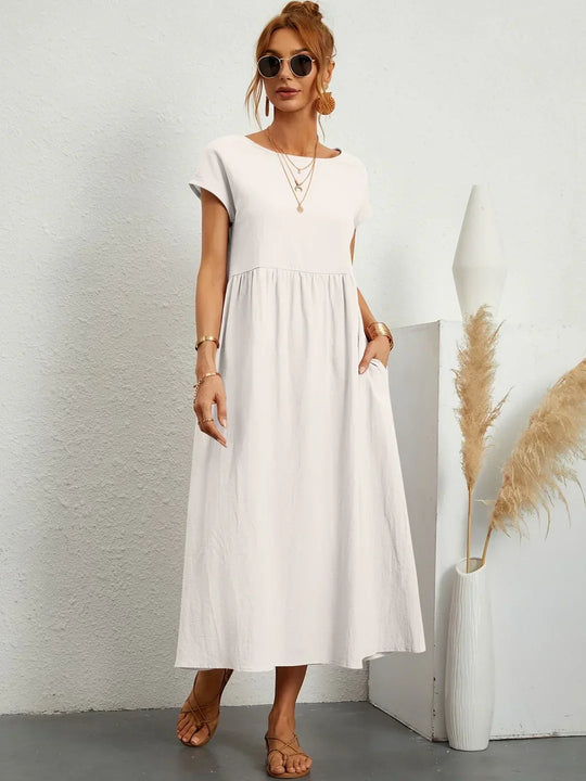 Lysandra™ — Robe chemise fluide estivale