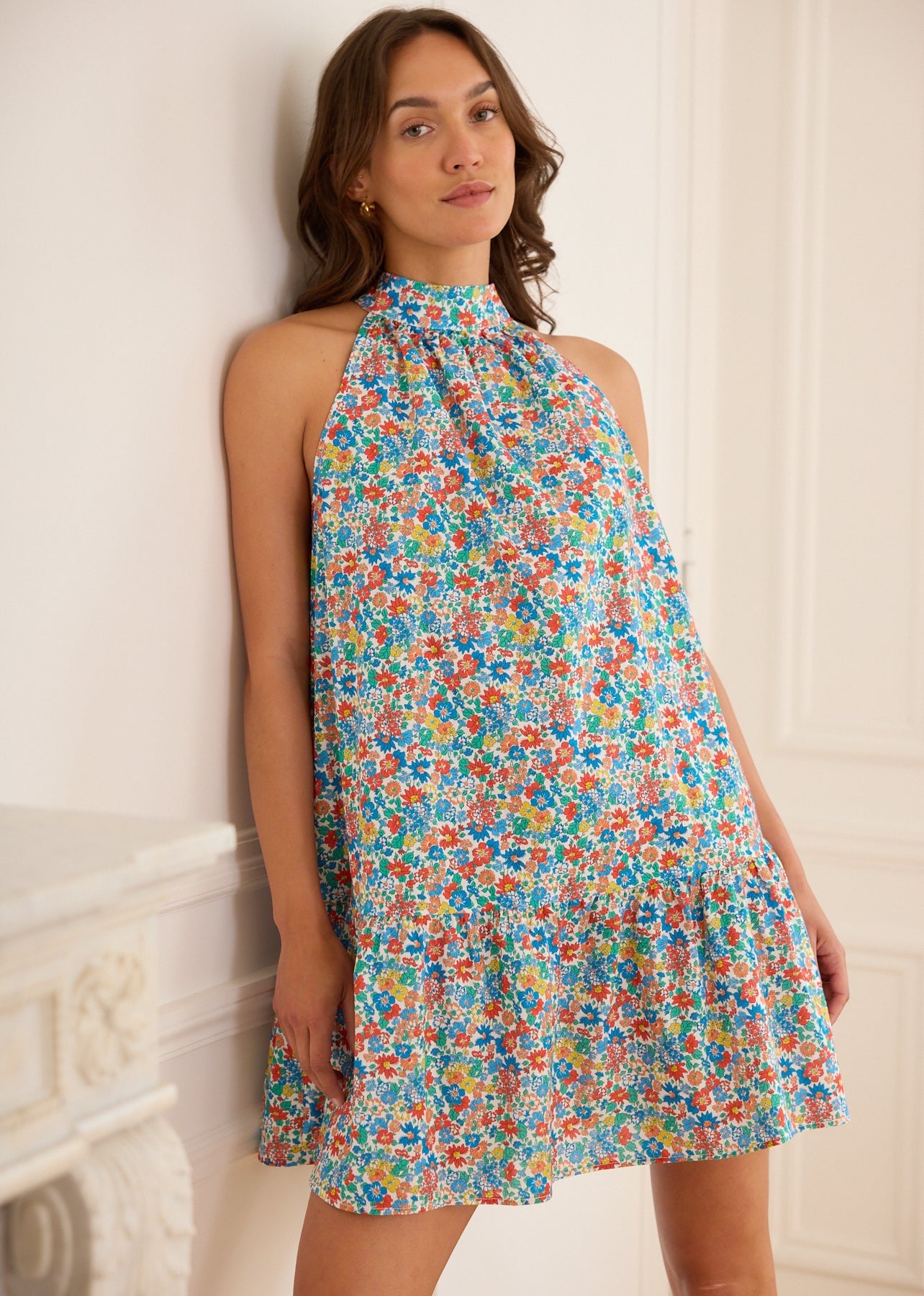 Robe d’été légère et féminine Mahé, vue de face – Valloro Paris