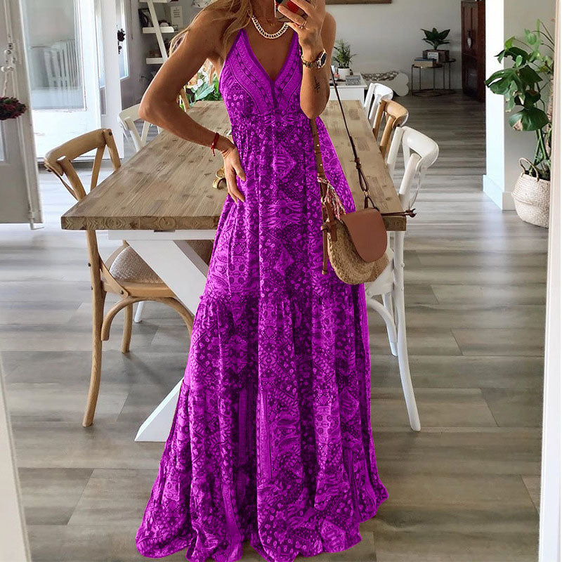 Robe sans manches boho Gweneth, détail du tissu – Valloro Paris
