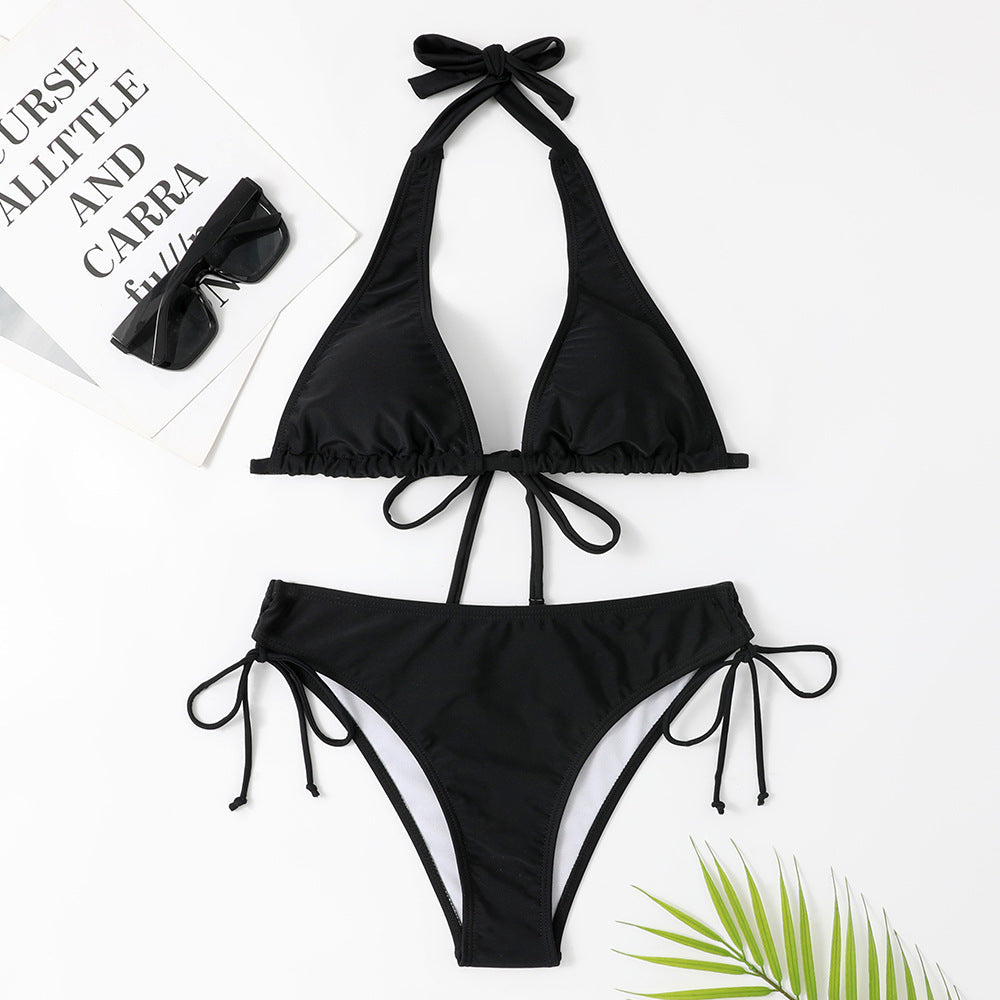 Ensemble bikini classique à nouer Rachel, vue de dos – Valloro Paris