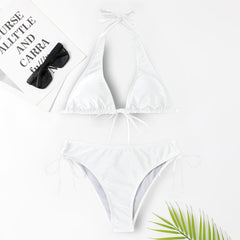 Ensemble bikini classique à nouer Rachel, détail du motif – Valloro Paris