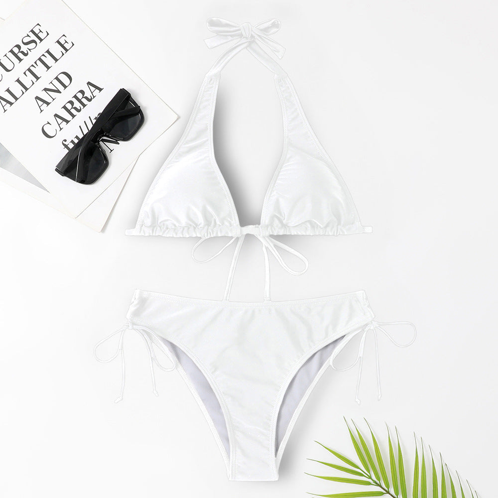 Ensemble bikini classique à nouer Rachel, détail du motif – Valloro Paris