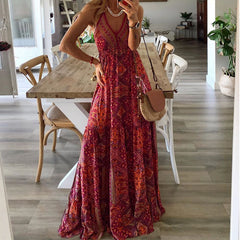 Robe sans manches boho Gweneth, gros plan sur la coupe – Valloro Paris
