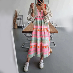 Robe boho confortable Jessenia, vue de dos – Valloro Paris