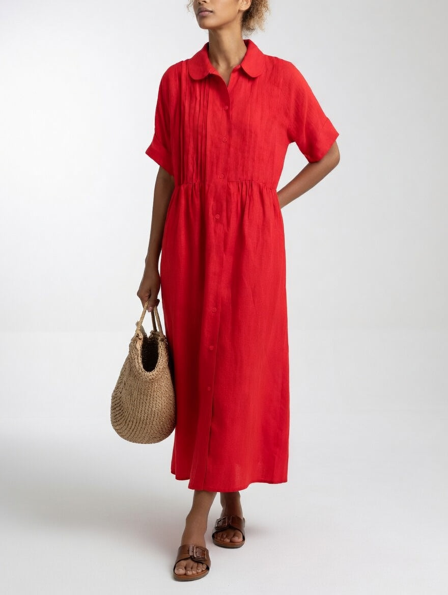 Lysandra™ — Robe chemise fluide estivale