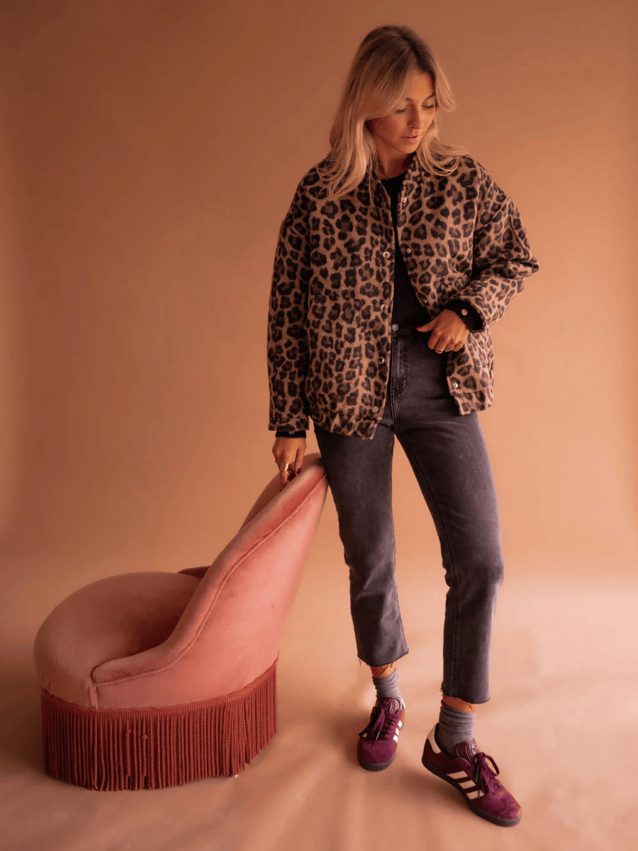 LEOPARD TEDDY VESTE