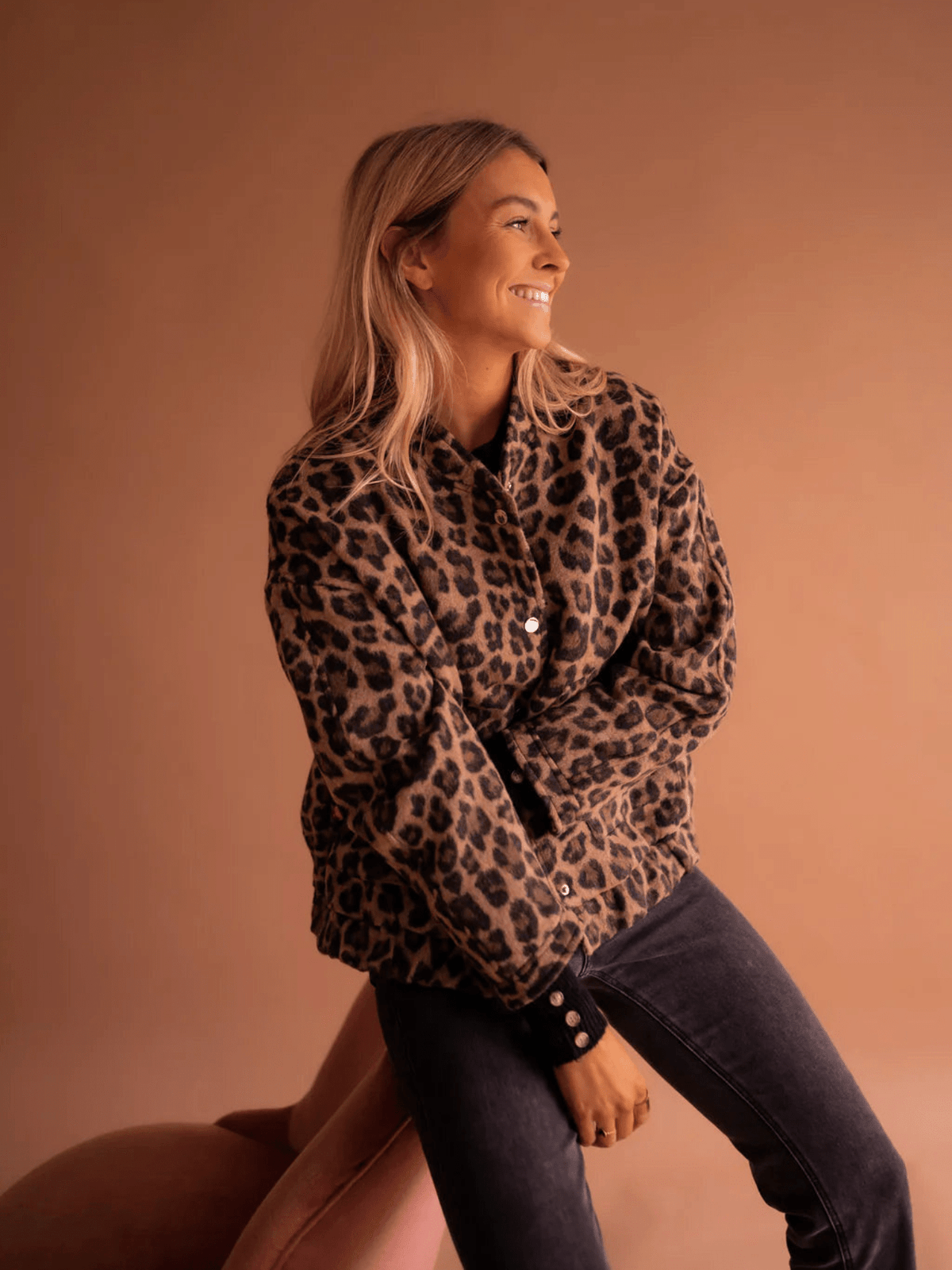 LEOPARD TEDDY VESTE