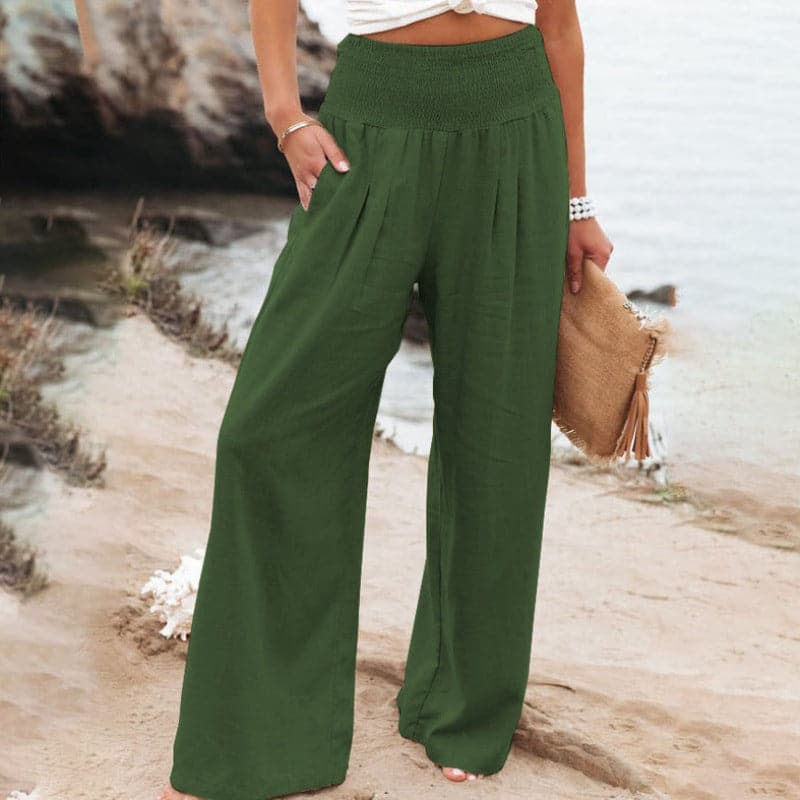 Pantalon large aérien Luna, présentation du coloris – Valloro Paris