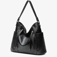 Sac cabas matelassé élégant Amelia, détail des anses – Valloro Paris