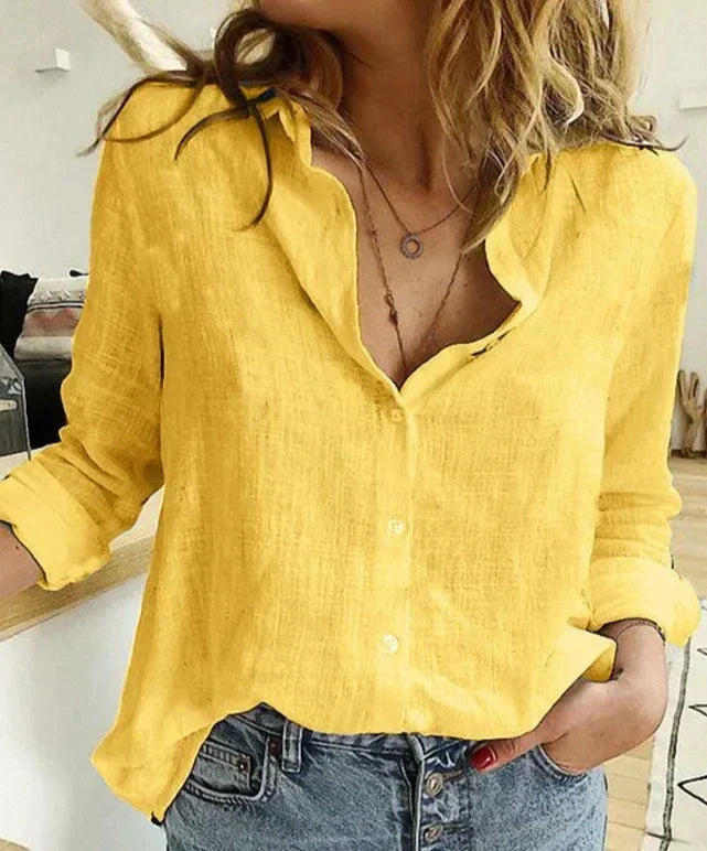 Chemisier raffiné en coton texturé Alana, vue de dos – Valloro Paris