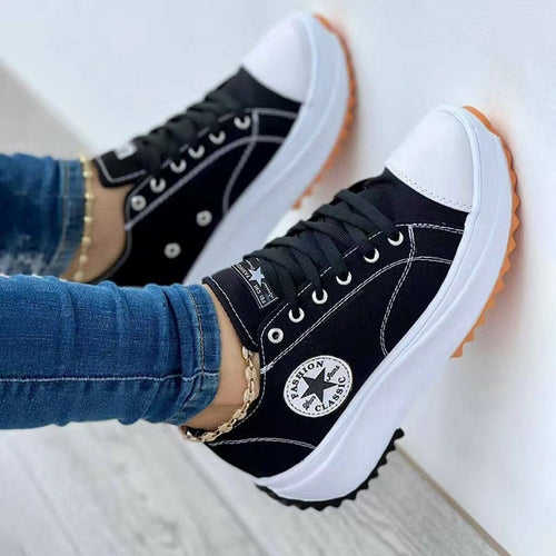 Baskets en toile décontractées Jade, vue en marche (photo 23) – Valloro Paris