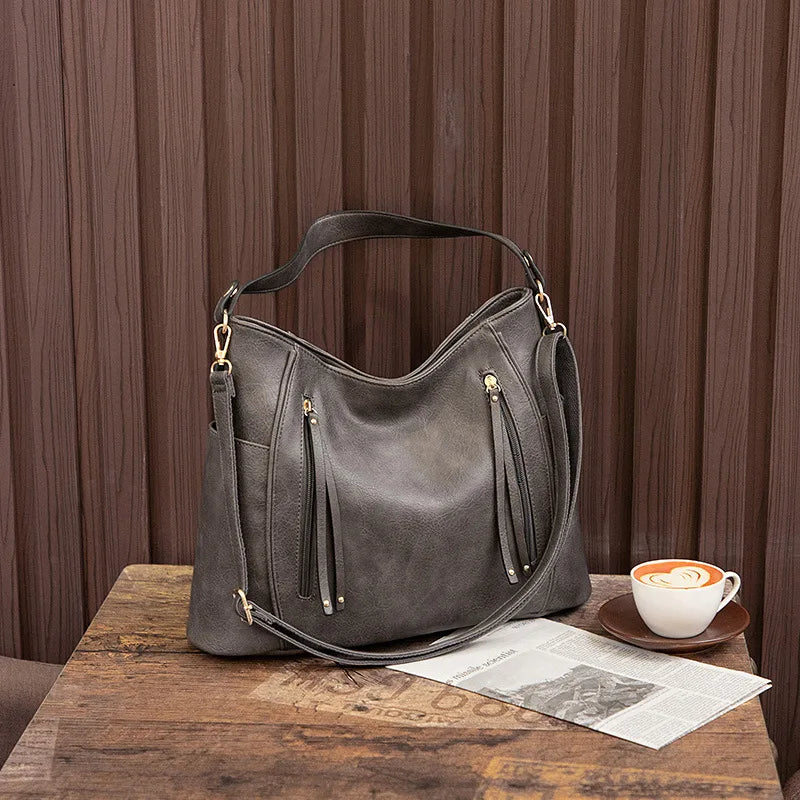 Sac cabas matelassé élégant Amelia, vue de dos – Valloro Paris