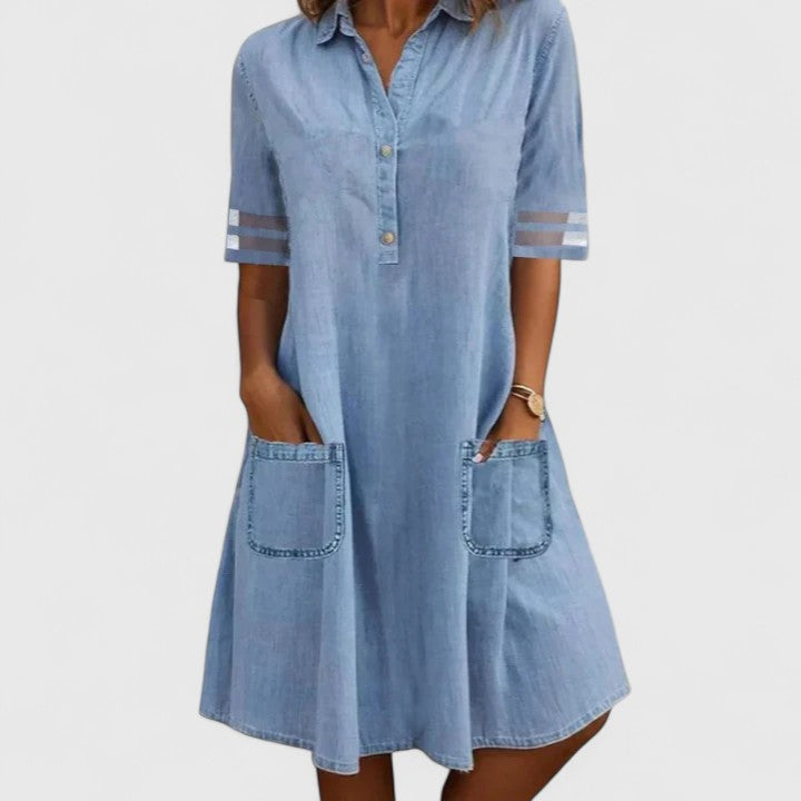 Brittany | Robe en jean qui met la silhouette en valeur