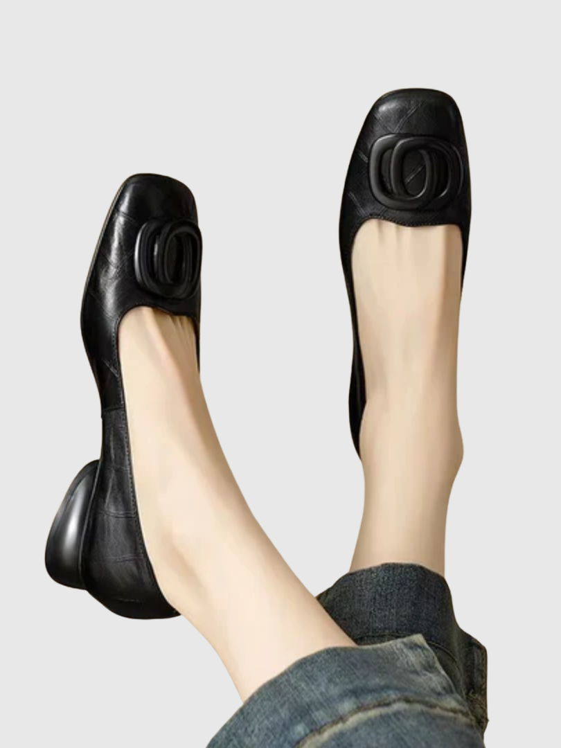 Ornella | Ballerines en cuir Opium