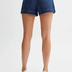 Ensemble denim deux pièces structuré Luna, vue complète du modèle – Valloro Paris