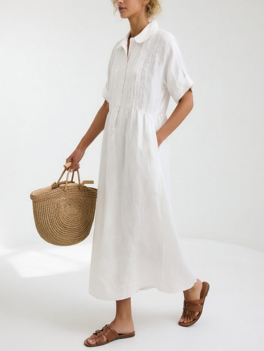 Lysandra™ — Robe chemise fluide estivale