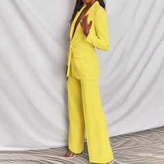Ensemble tailleur blazer et pantalon chic Hayley, vue de dos – Valloro Paris
