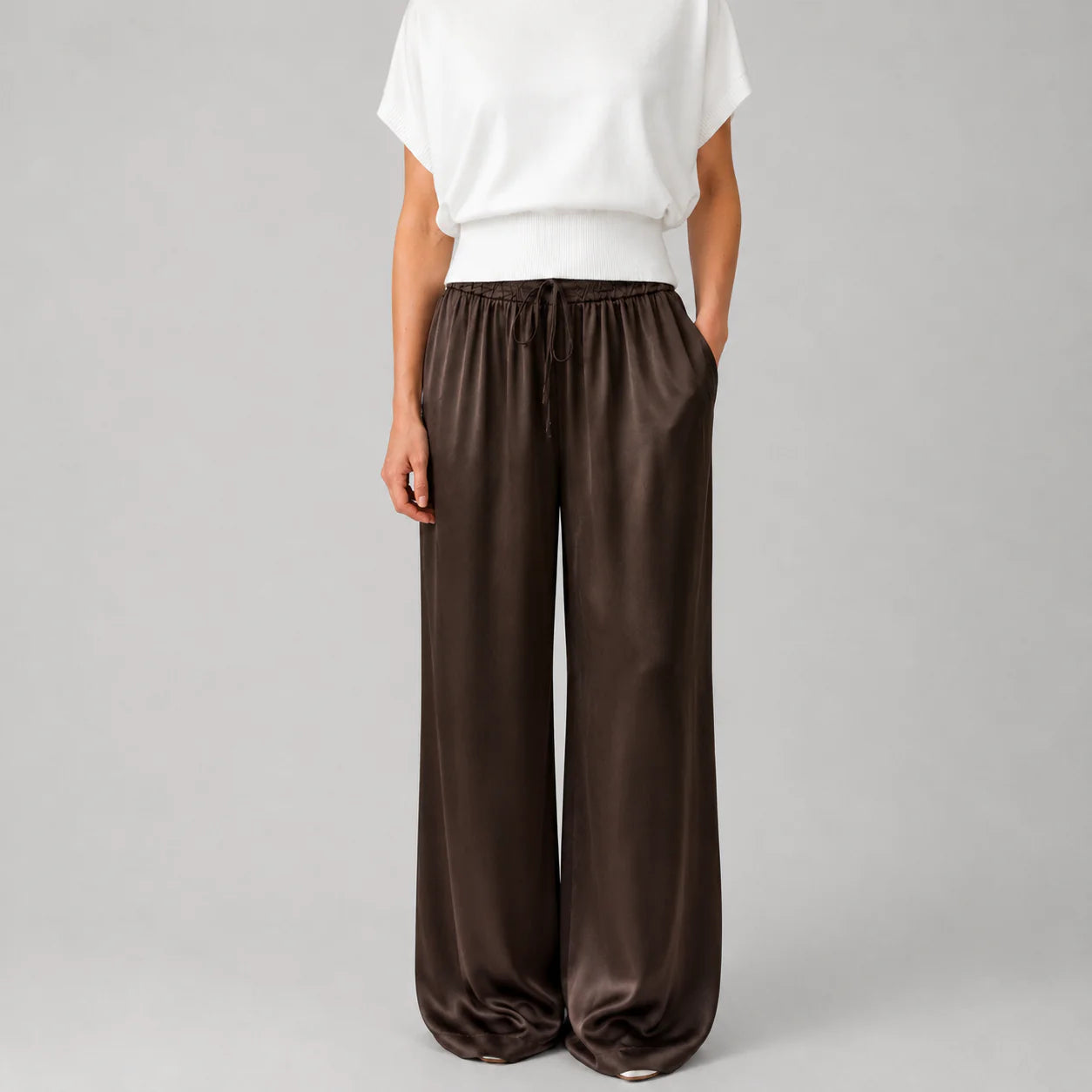 Pantalon en satin