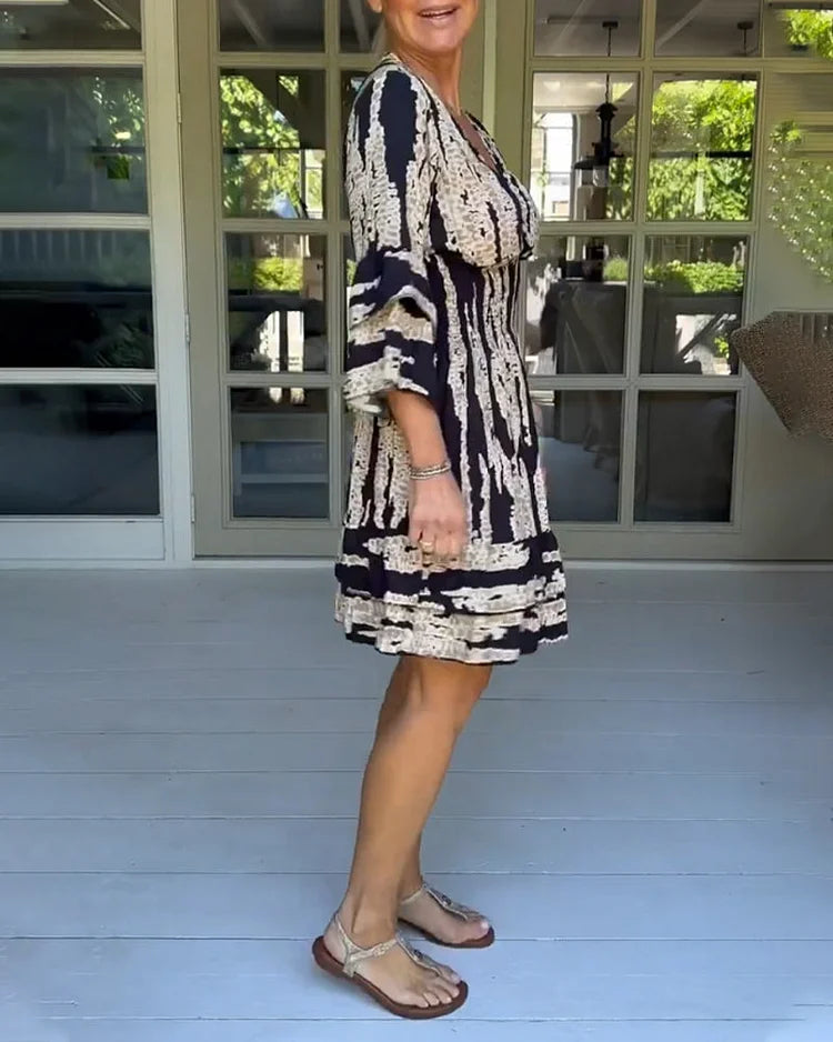 Robe boho glow Romy, détail du tissu – Valloro Paris