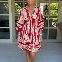 Robe boho glow Romy, vue de face – Valloro Paris