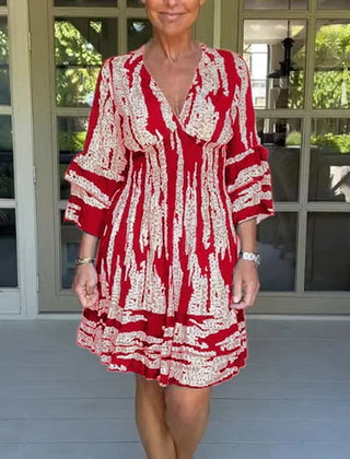 Robe boho glow Romy, vue de face – Valloro Paris