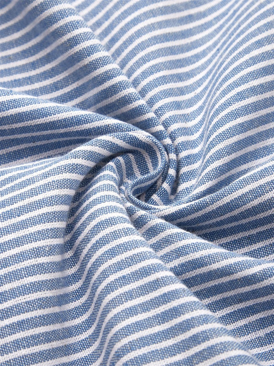 Robe d’été rayée Sofia, vue de dos – Valloro Paris