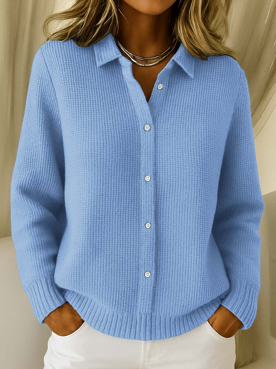 Katrina | Cardigan en maille texturée boutonné