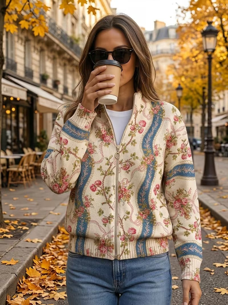 Eulalia™ | Cardigan à rubans et roses grimpantes