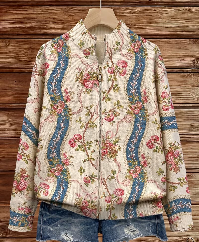 Eulalia™ | Cardigan à rubans et roses grimpantes